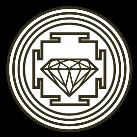 Gold in Glass mandala emblem