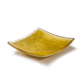 Square 24k gold mosaic platter