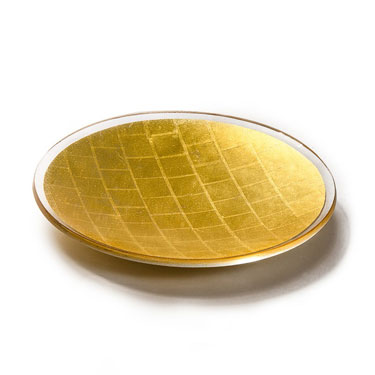 Round 24k gold mosaic platter